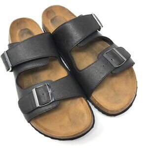 Guess Verone Slip On Faux Leather Strap Sandal Brown Men's Size 12